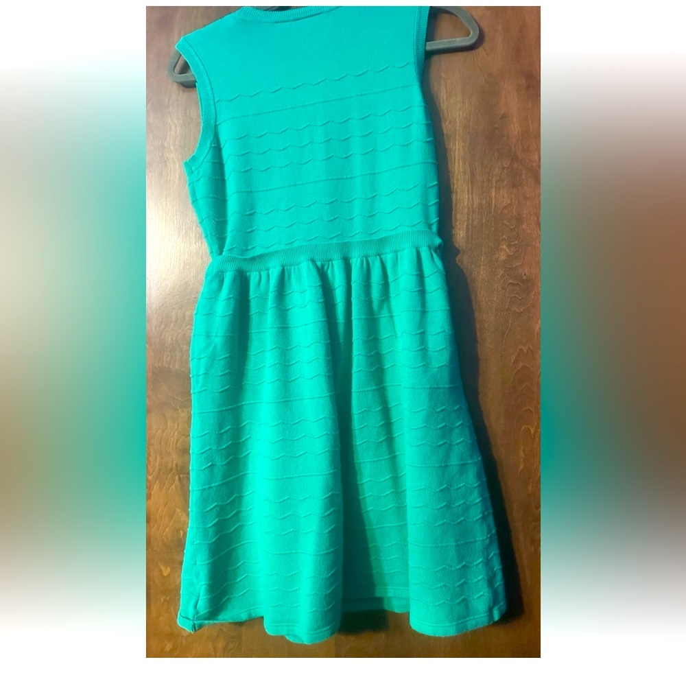 Cynthia Rowley Jade Green Sleeveless Textured Knit Sweater Dress - Size L - Picture 7 of 8